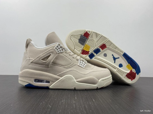 DQ4909-100 Jordan (W) 4 Blank Retro Canvas 0716